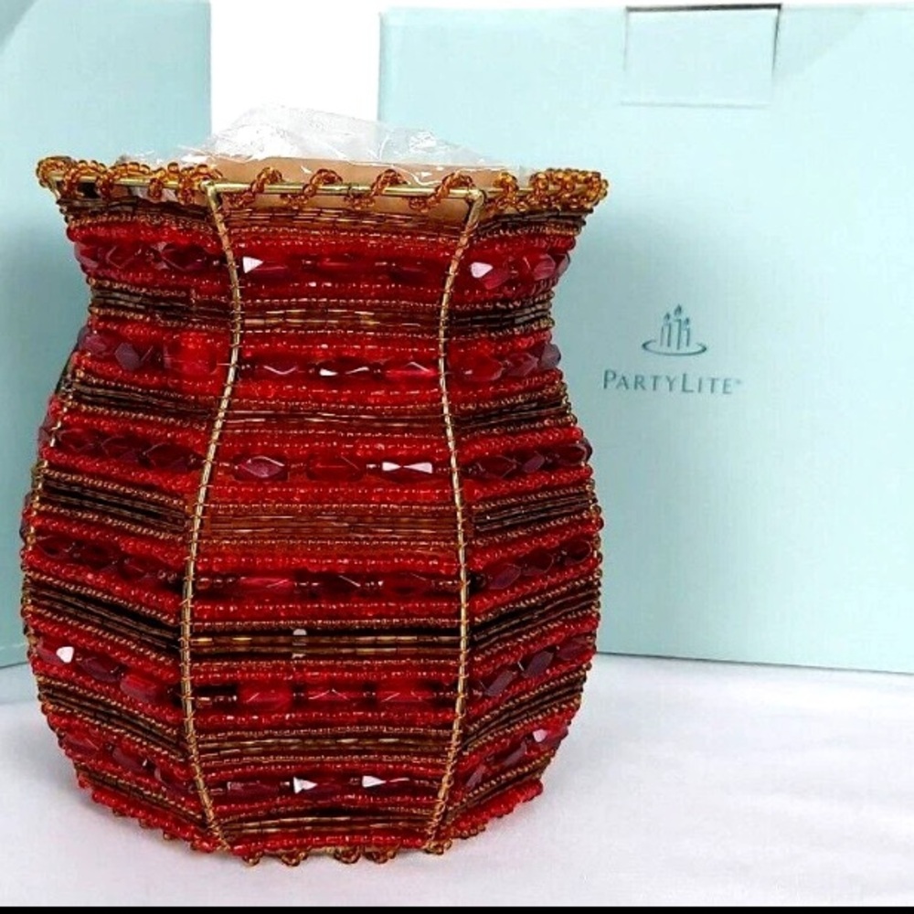 Vintage PartyLite Moroccan Tea light Beaded Sconce New in Box